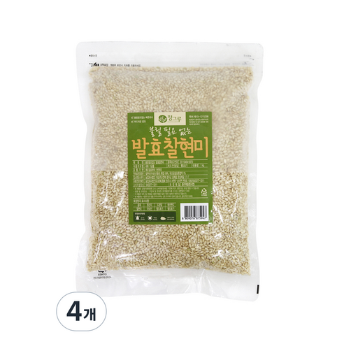 광복농산 불릴 필요 없는 발효 찰현미, 1kg, 4개