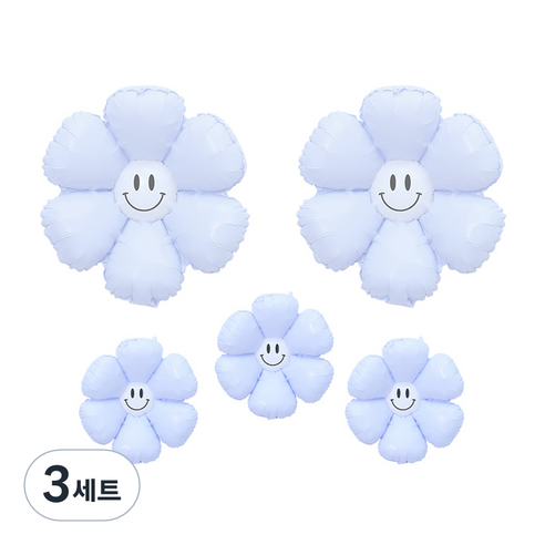 피앤비유니티 무광마카롱 스마일 데이지풍선 세트, 13, 3세트