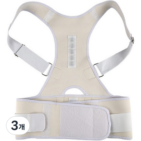 나음다름 바른자세 밴드 화이트 XL 70~85kg, 3개