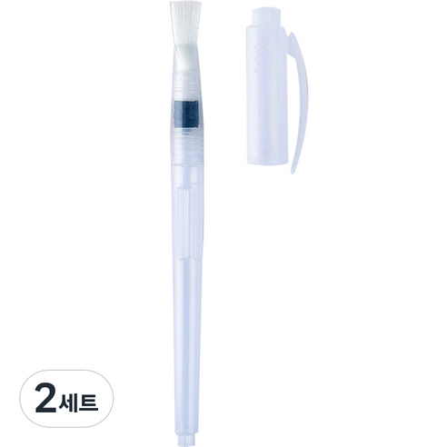 부드러운 워터브러쉬 플랫 헤드 + 뚜껑 세트 12, 중(190mm), 2세트