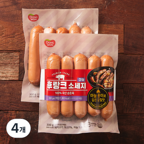 동원 마늘 후랑크, 300g, 4개