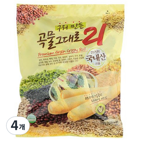 구워만든곡물그대로21 오리지널, 500g, 4개
