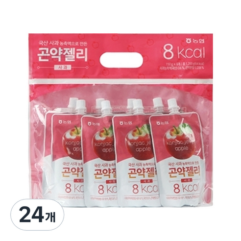 농협 곤약젤리 사과, 150g, 24개