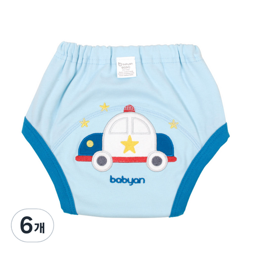 베이비앙 4중방수 배변훈련팬티, 삐뽀, 6개