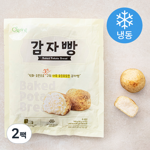 오그링 감자빵 (냉동), 2팩, 540g