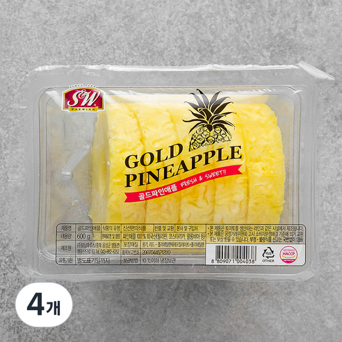 S&W 골드 파인애플, 600g, 4개