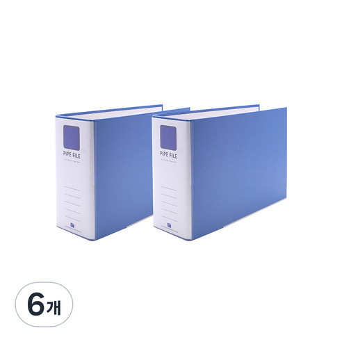 희망사무포인트 2공 파이프 바인더 A4 9X7 군 Br497E, 하늘색, 6개