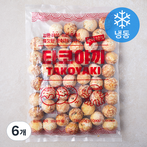 지엔씨푸드 타코야끼 50개입 (냉동), 1kg, 6개