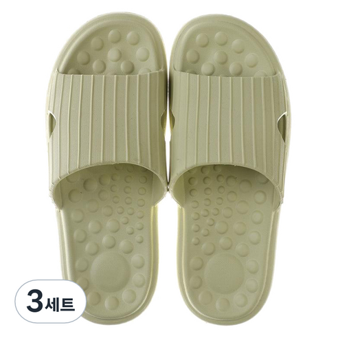 언헤브 부드러운 경량 지압 슬리퍼 240, 05 그린, 3세트
