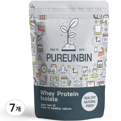 푸른빈 WPI 분리유청단백질 분말 가루, 500g, 7개
