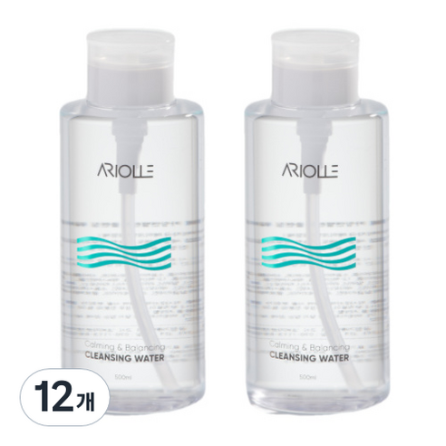 아리올레 카밍앤밸런싱 약산성 클렌징워터 펌프형, 500ml, 12개