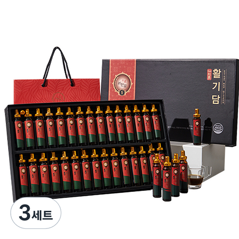려원담 활기담 홍삼 + 쇼핑백, 600ml, 3세트