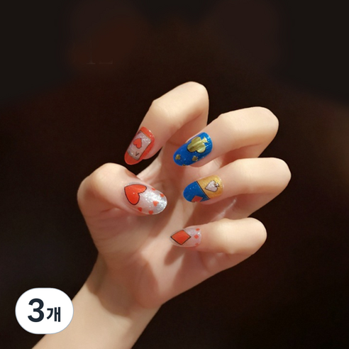 이코 네일스티커 QB342, 카드라이프, 3개