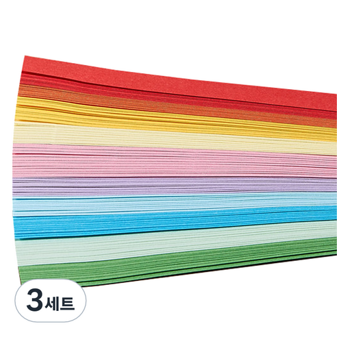 미소로운 이벤트 양면 별 종이접기 멀티페이퍼 컬러 컬러믹스 90p 세트, 3세트, 10색