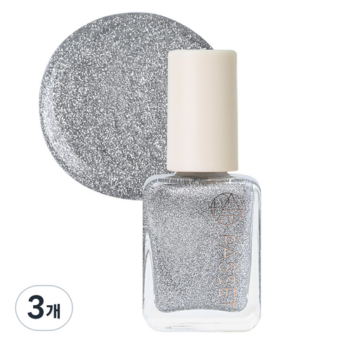 파셋 셀럽 네일컬러 폴리쉬 매니큐어, 69 실버딜라이트, 7ml, 3개