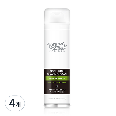 포멀비 포맨 쿨킥 쉐이빙폼 퓨어 센서티브, 200ml, 4개