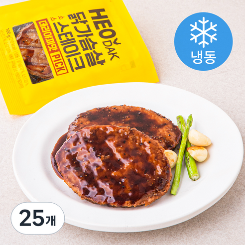 허닭 PICK 닭가슴살 소스 스테이크 데리야끼맛 (냉동), 1개입, 25개