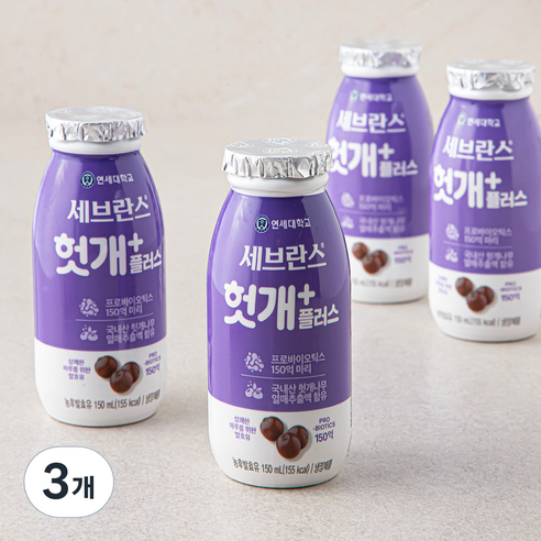 세브란스 헛개 플러스 유산균 음료 4개입, 3개