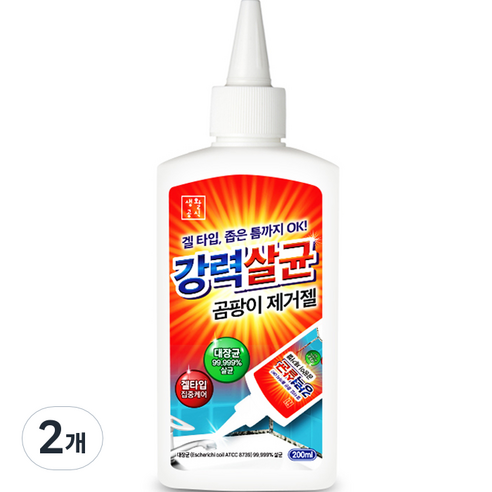 생활공식 강력 살균 곰팡이 제거젤, 200ml, 2개