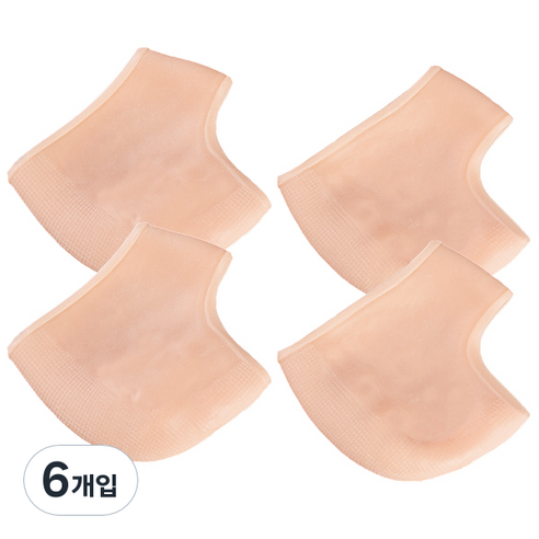 라이프플러스 실리콘 뒤꿈치 보호패드 C21C 살색 구멍없는 얇은 패드 2p, 6개