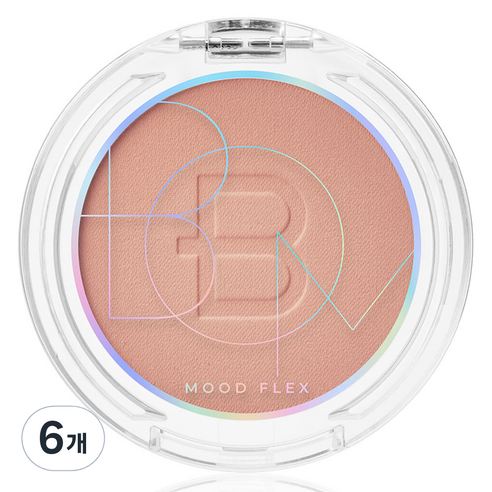 비오엠 무드 플렉스 파우더 블러쉬 4.3g, 02 BEIGE ROSE, 6개