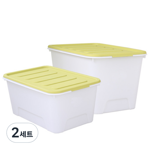 가쯔 멀티블럭 리빙박스, 그린, 2세트