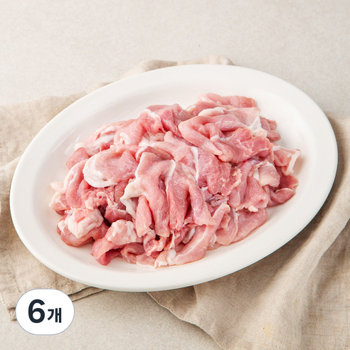 곰곰 국내산 돼지 앞다리살 불고기용 (냉장), 500g, 6개
