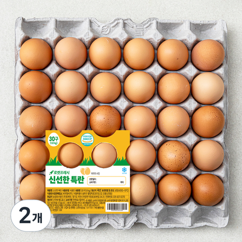 신선한 특란, 30구, 2개