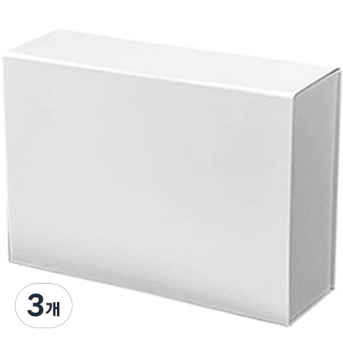 마켓감성 폴딩 선물포장 박스 중, 화이트, 3개