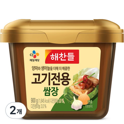 해찬들 고기전용 쌈장, 900g, 2개