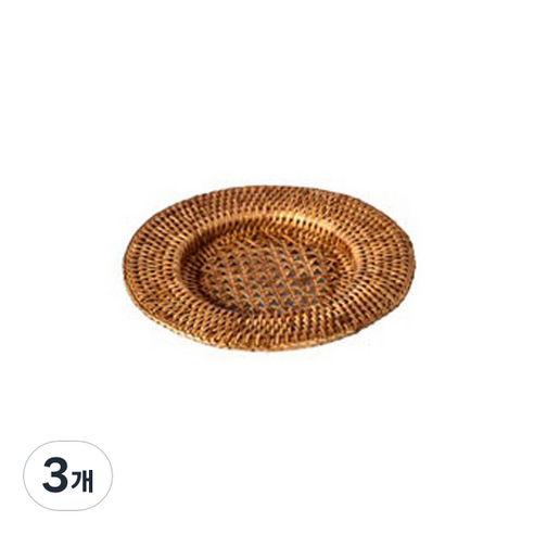 BIK 라탄 언더 플레이트 super small IT CO 019, 3개