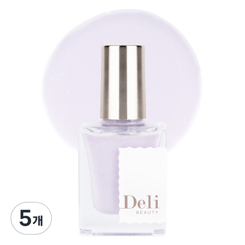 델리뷰티 딥시럽 루어인무드 네일컬러 글리터, MG10 글램펄 연보라, 10ml, 5개