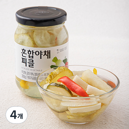 정성식품 혼합야채 피클, 300g, 4개