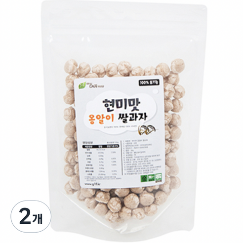 그린원푸드 유기농 옹알이 유아 쌀과자, 현미맛, 30g, 2개