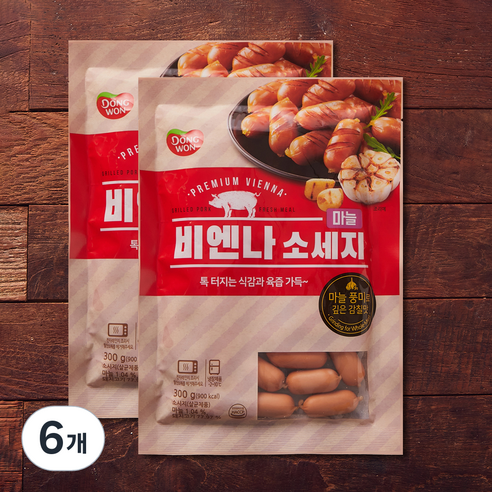동원 마늘 비엔나, 300g, 6개