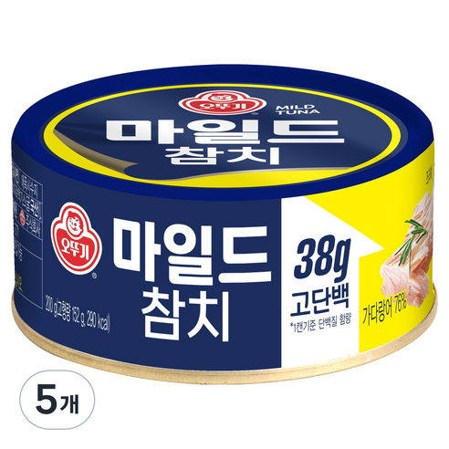 오뚜기 참치 마일드, 200g, 5개