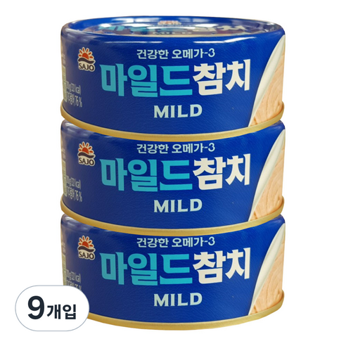 사조 마일드 참치, 210g, 9개
