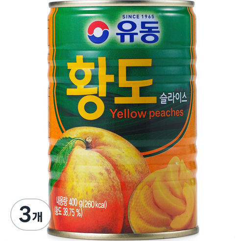 유동 황도 슬라이스, 400g, 3개
