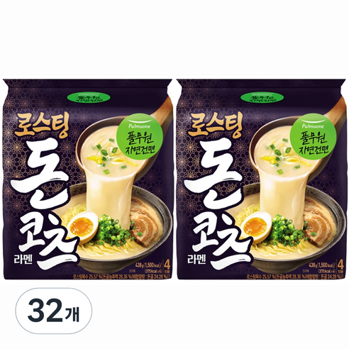풀무원 로스팅 돈코츠 라멘 109.5g, 32개