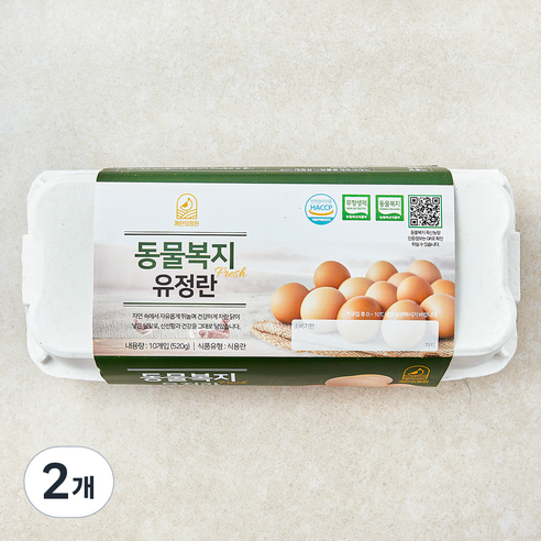 계란의정원 동물복지 인증 유정란 520g, 2개, 10구