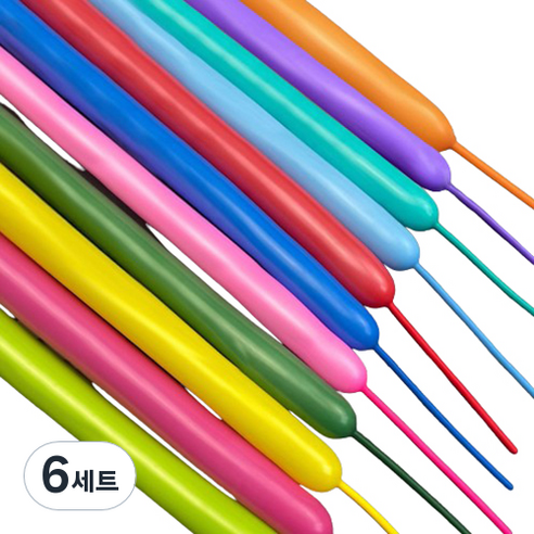 와우파티코리아 160 요술풍선 50종 세트, 랜덤발송, 6개