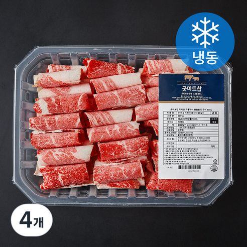 굿미트찹 미국산 차돌박이 돌돌말이 구이 (냉동), 4개, 500g