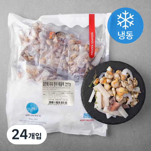 알찬해 쏙쏙 한끼 해물팩 (냉동), 80g, 24개입