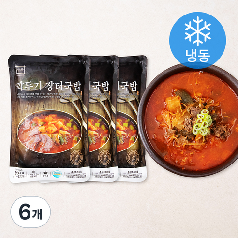 담뿍 깍두기 장터국밥 (냉동), 550g, 6개