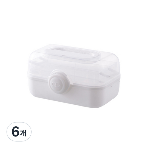 아리코 깔끔공간 3단 구급상자 화이트 S, 6개