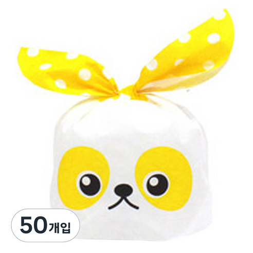 포포팬시 보자기 포장팩3 도트팬더 5p, 옐로우, 50개입