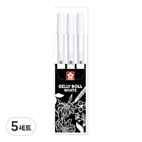 사쿠라 겔리롤 3p 세트, 화이트, 5세트