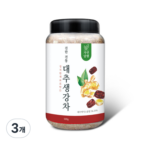 자연달램 진한 전통 대추 생강차, 500g, 1개입, 3개
