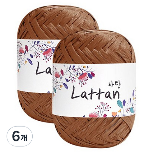yarna 라탄 2볼 라피아실 40g, 14번(반유광), 6개