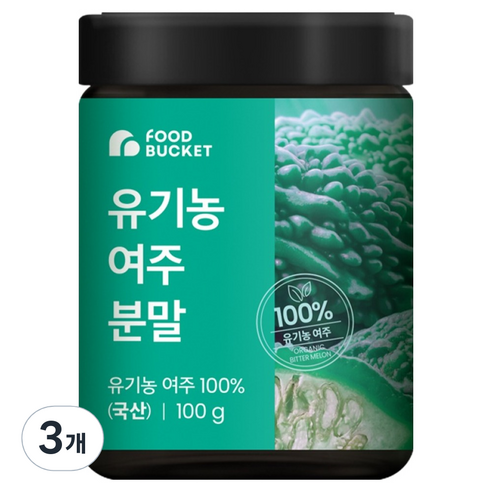 푸드버킷 유기농 여주분말, 3개, 100g